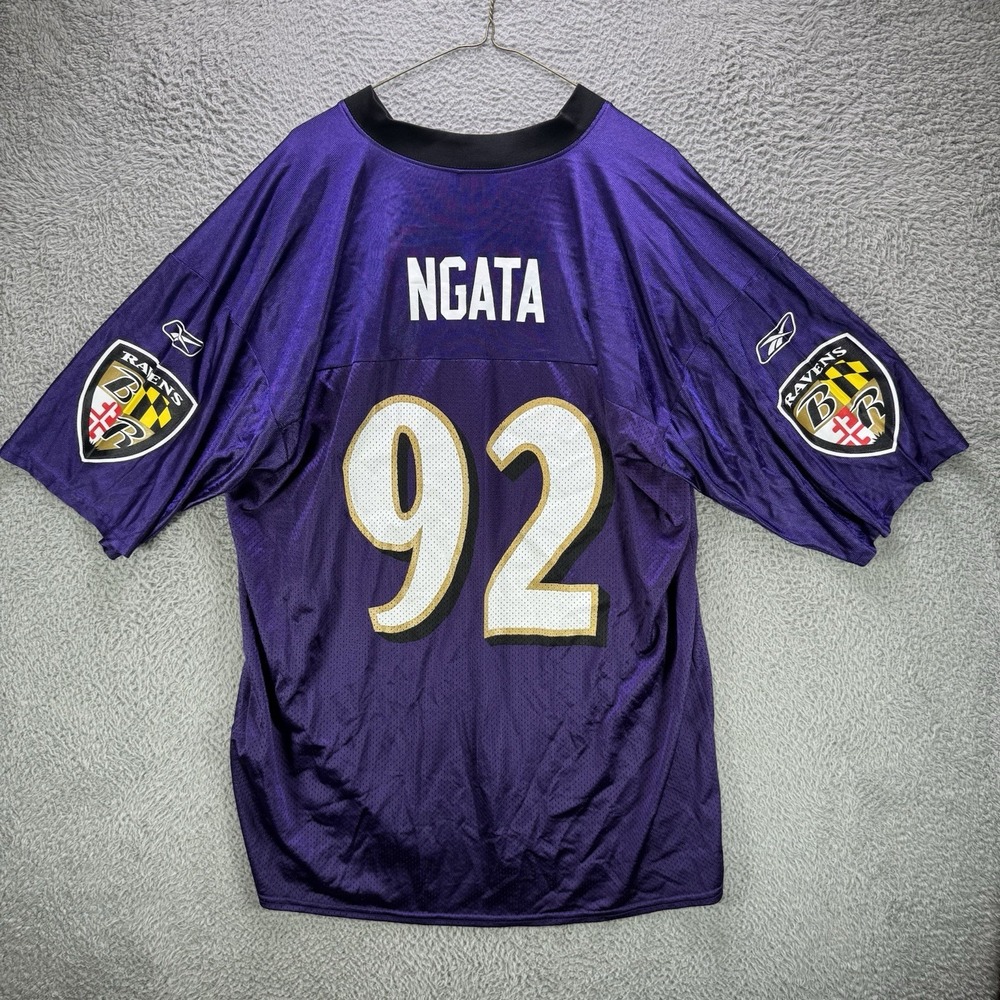 Reebok Baltimore Ravens Haloti Ngata Jersey Mens XL Purple #92 Football NFL Mint